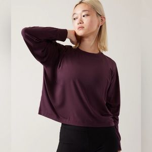 Athleta Elemental top - spiced cabernet